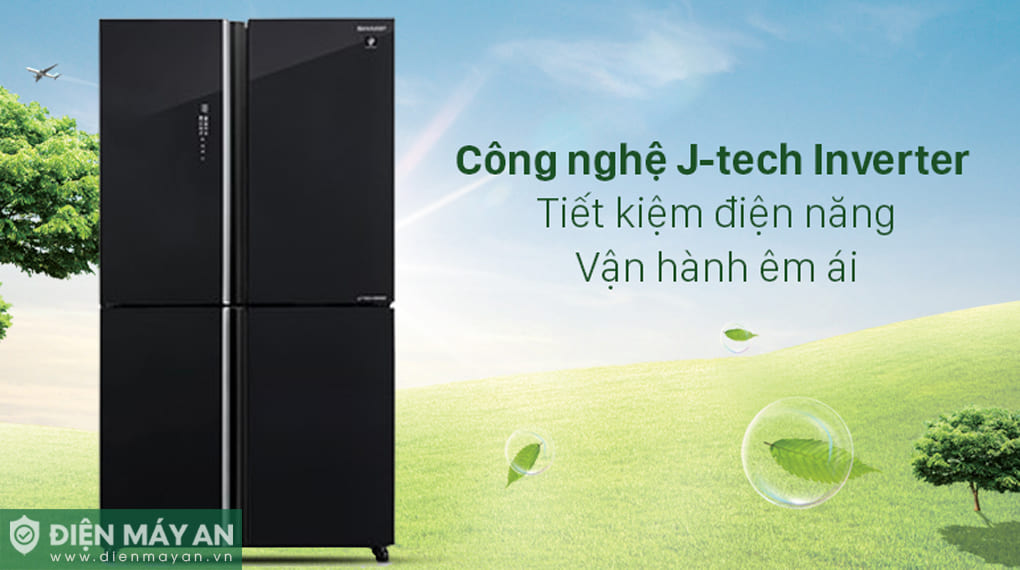 Tủ lạnh Sharp Inverter 572 lít Multi Door SJ-FXP640VG-BK